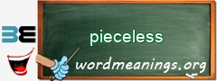 WordMeaning blackboard for pieceless